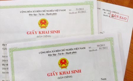 Thủ tục cấp lại Giấy khai sinh bản chính