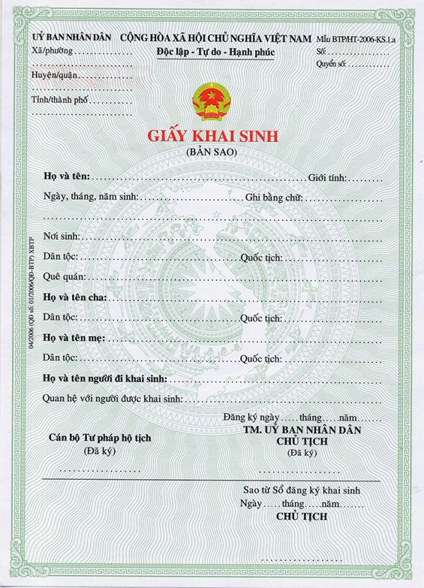 Hỏi về thủ tục thay đổi thông tin trên giấy khai sinh